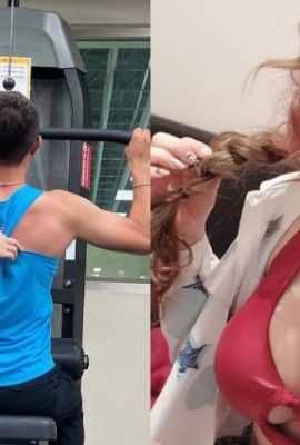 Spor salonunda büyük memeli kız koçu “JoJo Jiajia”nın kişisel rehberliği (11P)