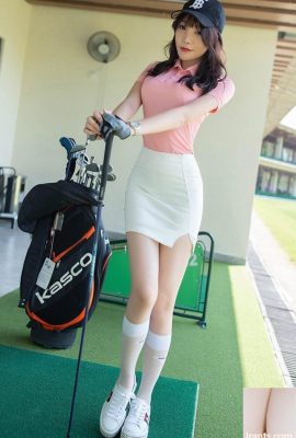 Golf kızı Zhizhi'nin kalçayı saran kısa eteği sevimli ve seksi (58P)