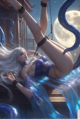(AI üretildi) Dövüş Break the Sky Little Doctor Immortal ve Yue Chan Mix 4