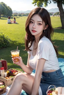 Kızlarla piknik yap