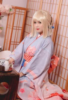 (Çevrimiçi koleksiyon) Pyoncos (ピオン) cosplay Sabre Kimono – FateGrand Order (34P)