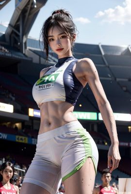 dar spor kıyafetli kız